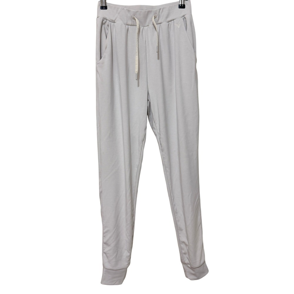 Cozy Earth Bamboo Lounge Jogger Pants Size XS Light Cream Drawstring Pockets